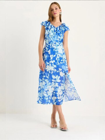 Bianco Lucci Kleid in Blau: Vorderseite