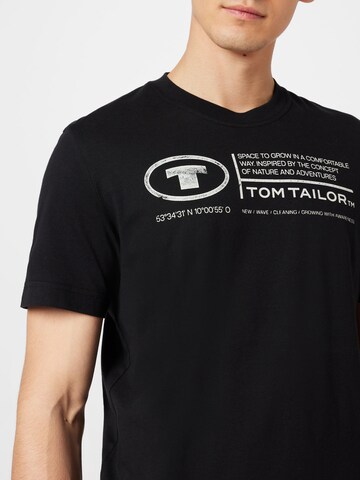 TOM TAILOR Μπλουζάκι σε μαύρο