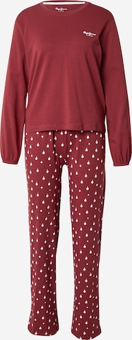 Pepe Jeans Pižama | rdeča barva: sprednja stran