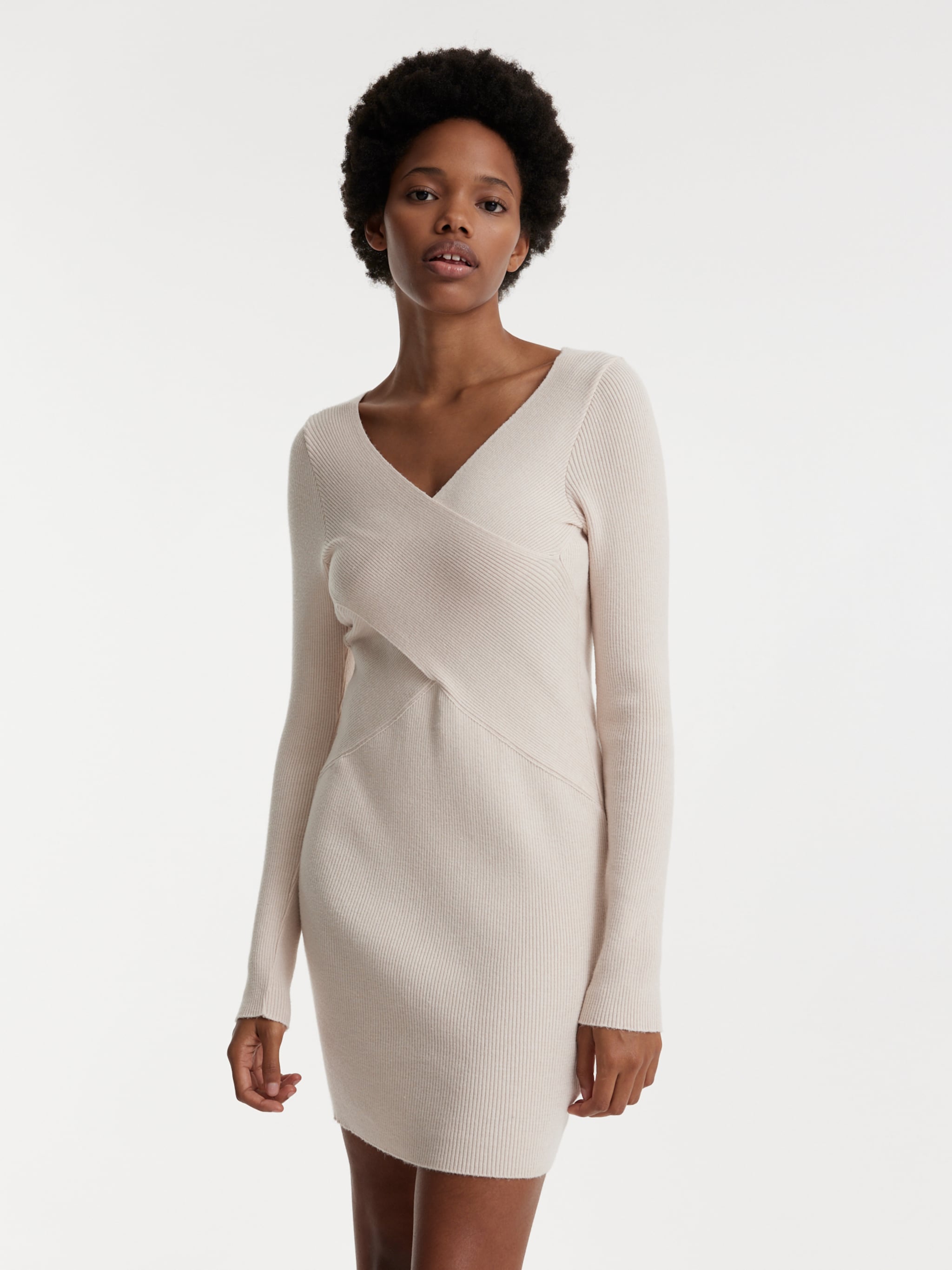 EDITED Productos Vestido de punto 'Amely' beige moteado