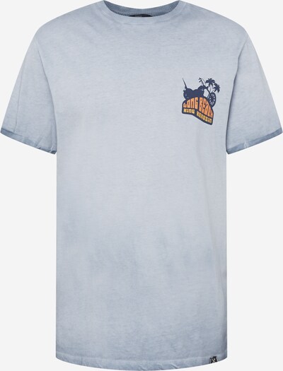 King Kerosin T-Shirt in navy / rauchblau / azur / hellblau / orange, Produktansicht