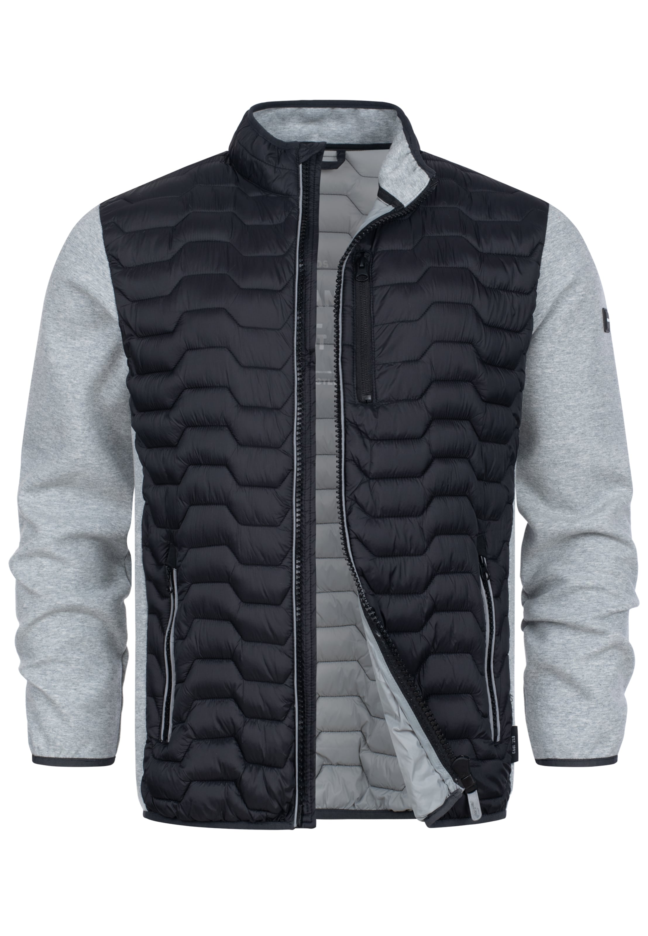 INDICODE JEANS Between-Season Jacket 'INErlando' in Black: front