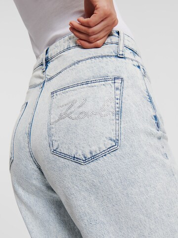 Karl Lagerfeld Zvonové kalhoty Džíny – modrá