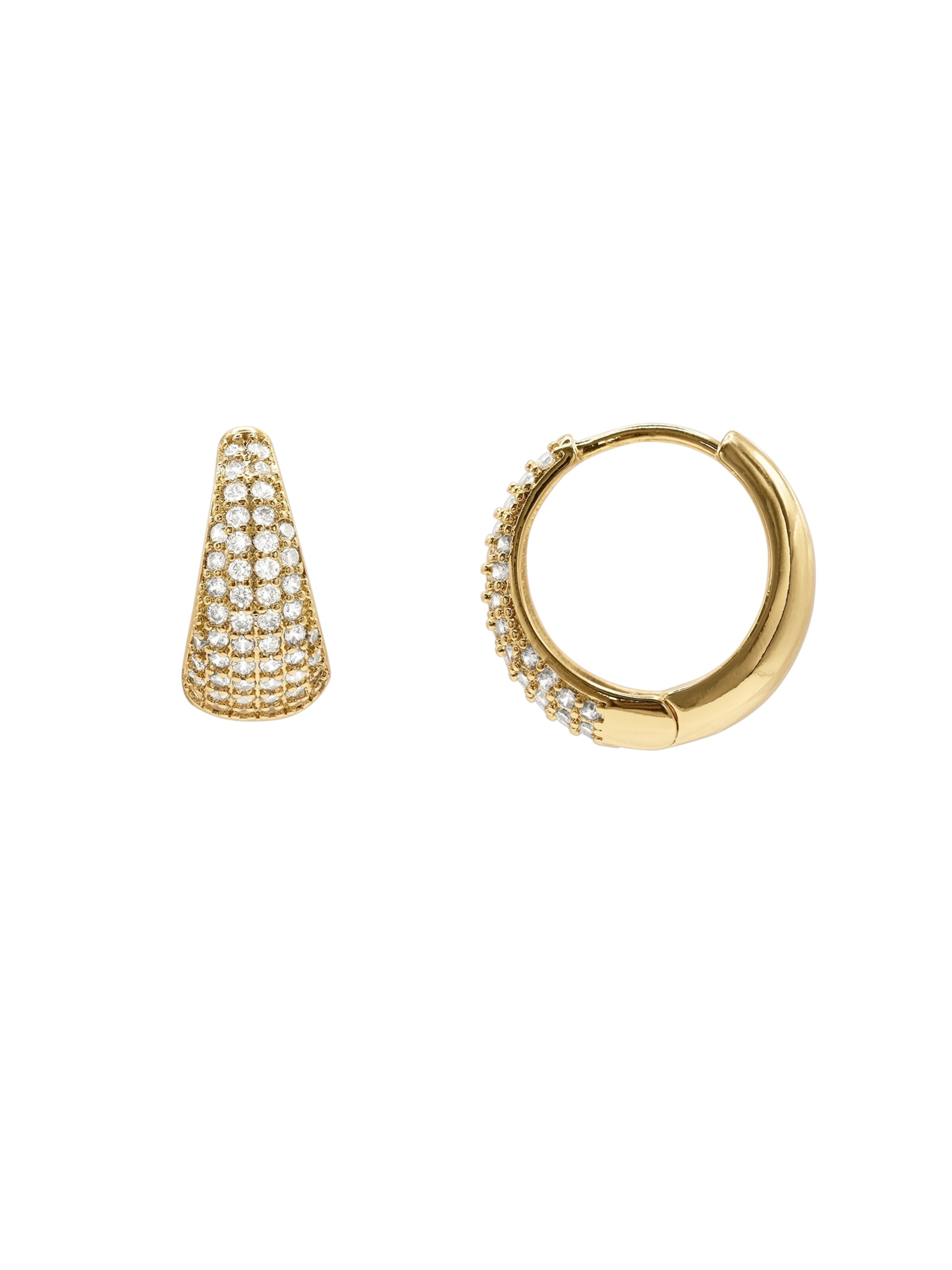 Boucles d'oreilles 'Eira' Heideman en or : devant
