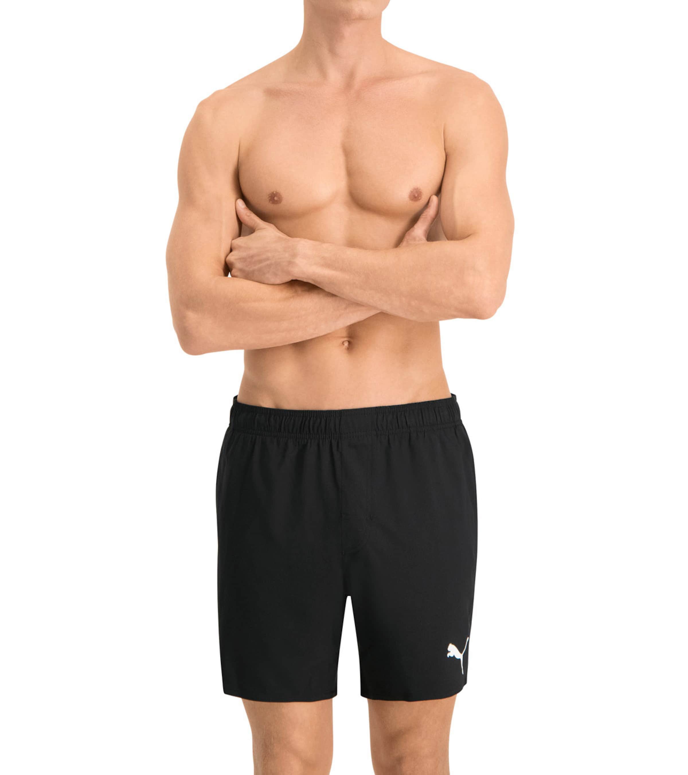 Pantaloncini da bagno di PUMA in nero: frontale