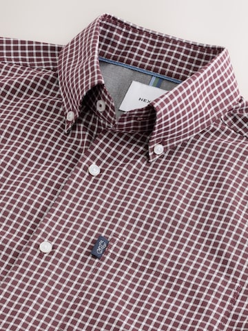 Next Regular fit Button Up Shirt in Red
