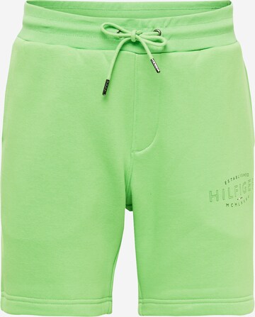 TOMMY HILFIGER Broek in Groen: voorkant