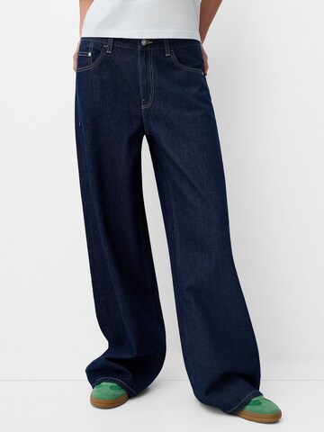 Bershka Wide Leg Jeans i blå: forside