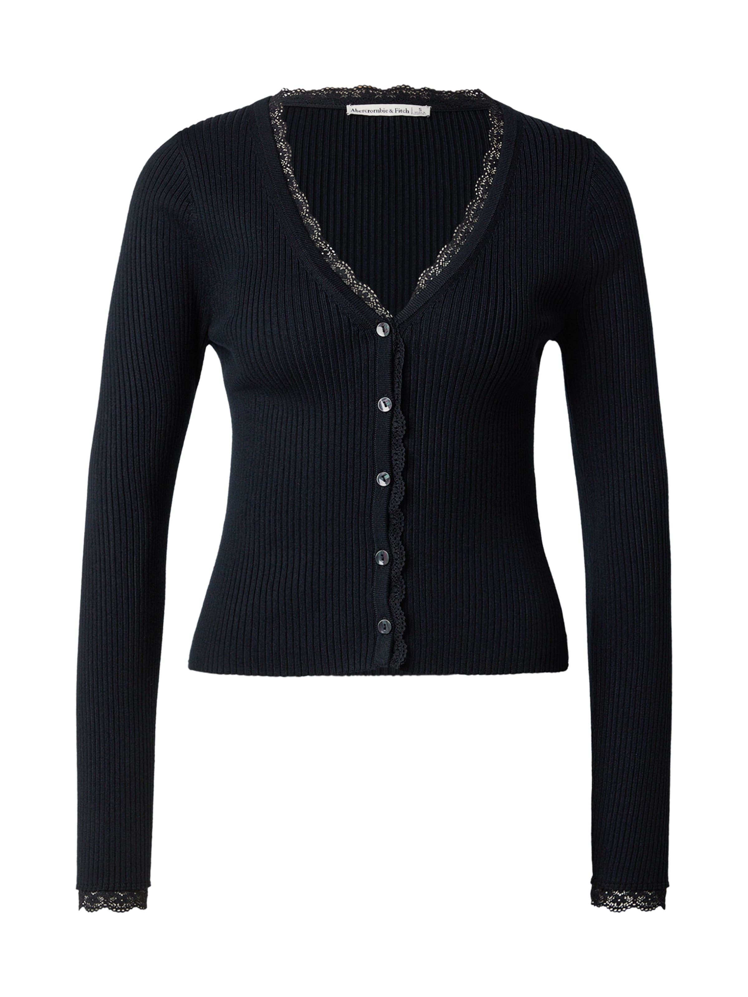 Abercrombie & Fitch Kofta i svart: framsida