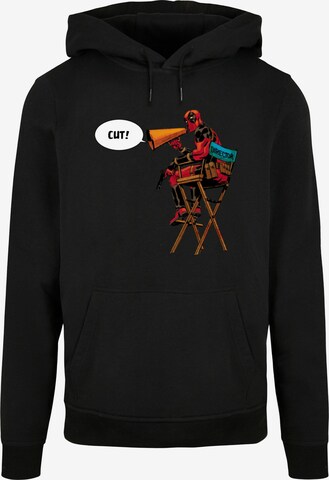 ABSOLUTE CULT Sweatshirt 'Deadpool - Directors Chair' in Black: front
