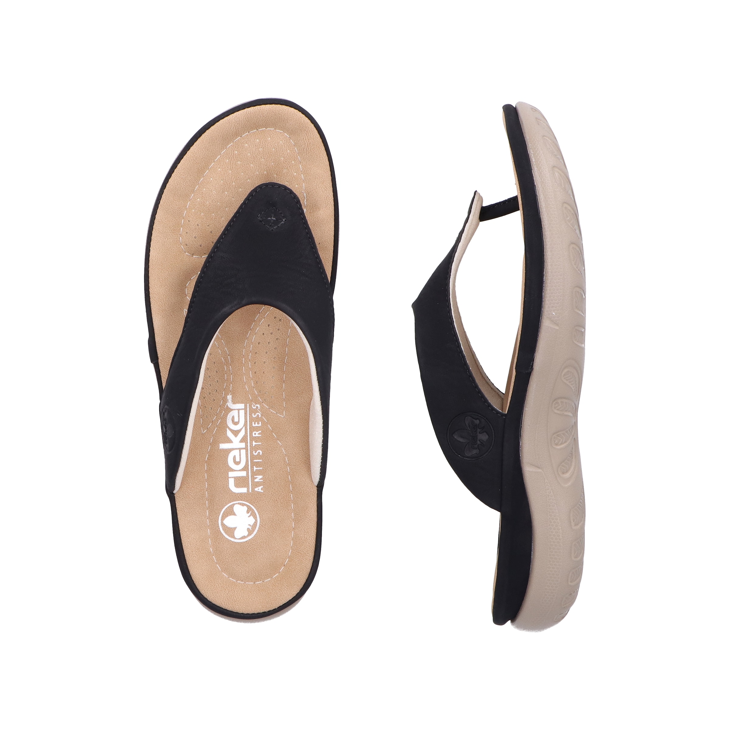 Tongs Rieker en noir