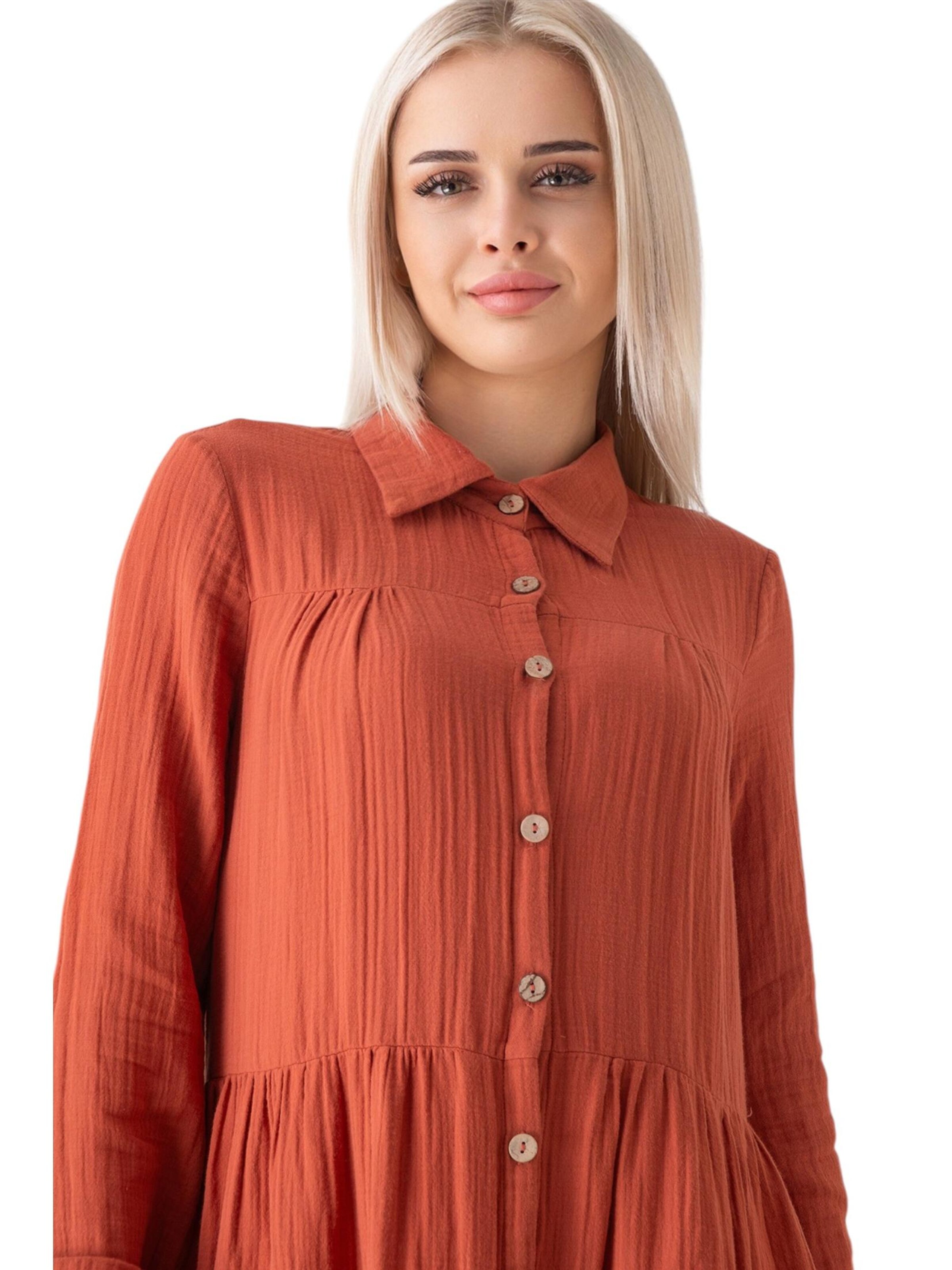 WENOR Shirt dress 'SABRA' in Red