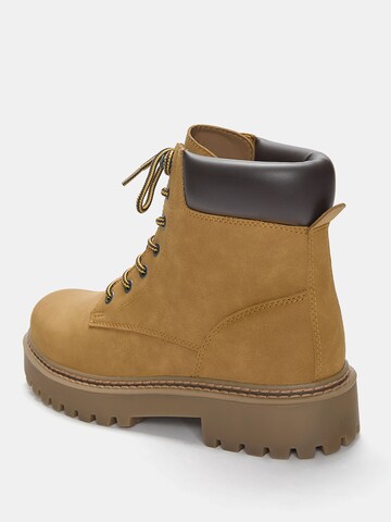 Bottines à lacets Pull&Bear en jaune