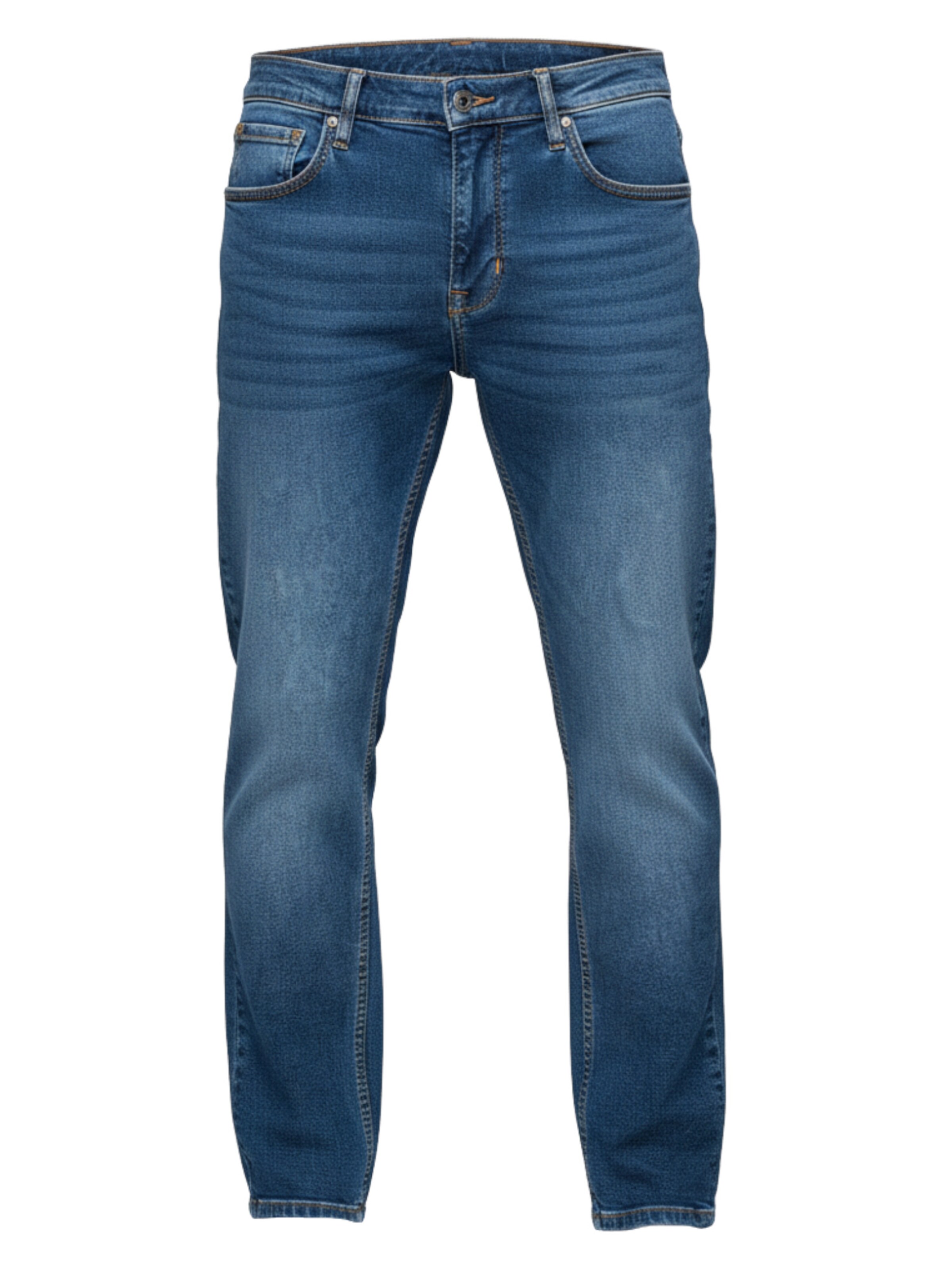 Ombre Regular Jeans in Blau: Vorderseite