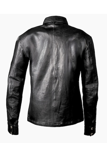 Be  Noble Regular fit Button Up Shirt 'Lederhemd - Lederjacke Orlando' in Black