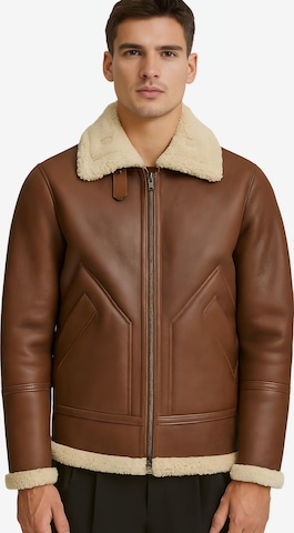 Giacca invernale 'HUNTER SHEARLING HERITAGE' di CYCAS D'OR in marrone: frontale