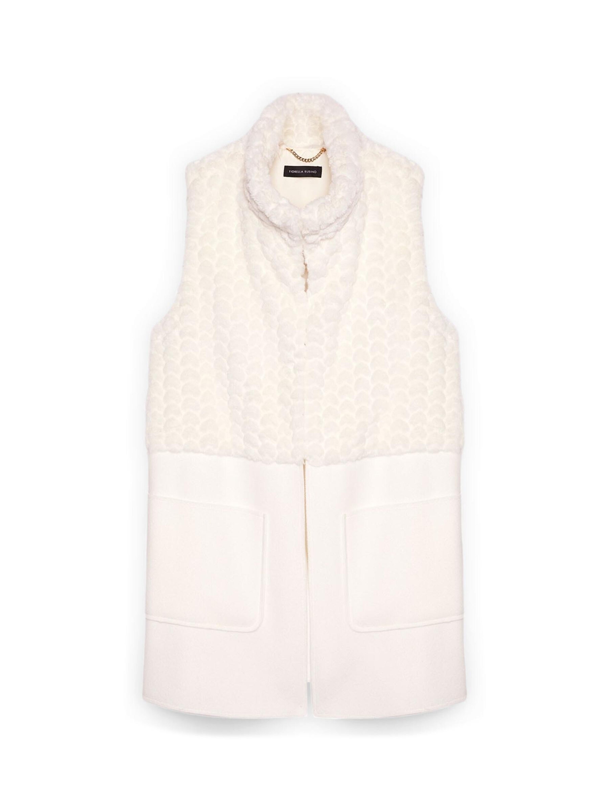 Fiorella Rubino Wintermantel in Wit: voorkant