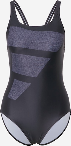 ADIDAS PERFORMANCE Active Swimsuit 'Big Bars Graphic' in Black: front
