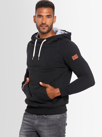 Alessandro Salvarini Sweatshirt 'Beeno' in Schwarz: Vorderseite