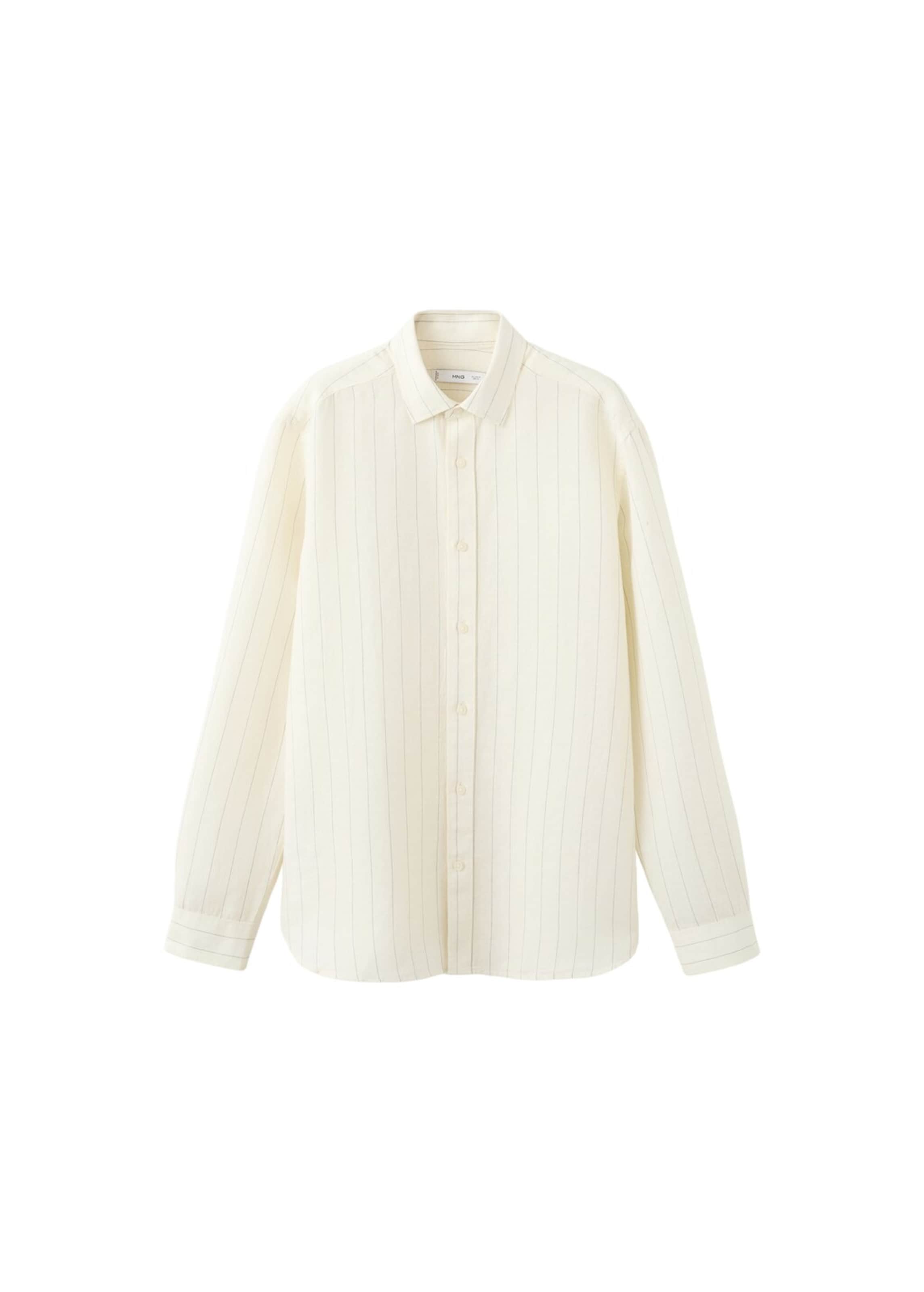 MANGO MAN Regular fit Button Up Shirt 'Rug' in Beige: front