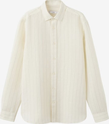 MANGO MAN Hemd 'Rug' in Beige: Vorderseite