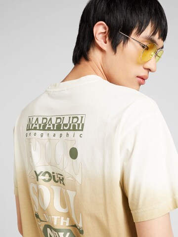 NAPAPIJRI T-Shirt 'S-HOWARD' in Beige