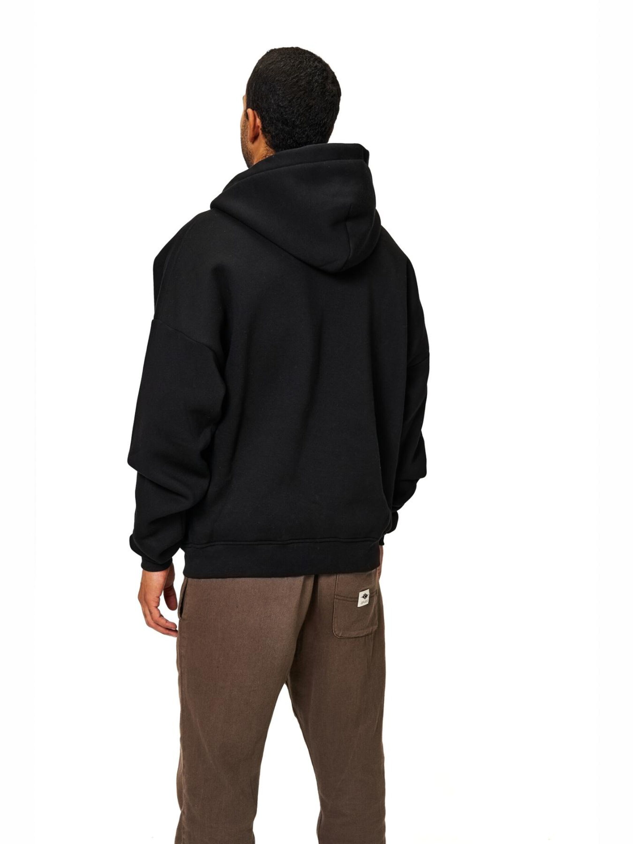 BlankOrder Zip-Up Hoodie in Black