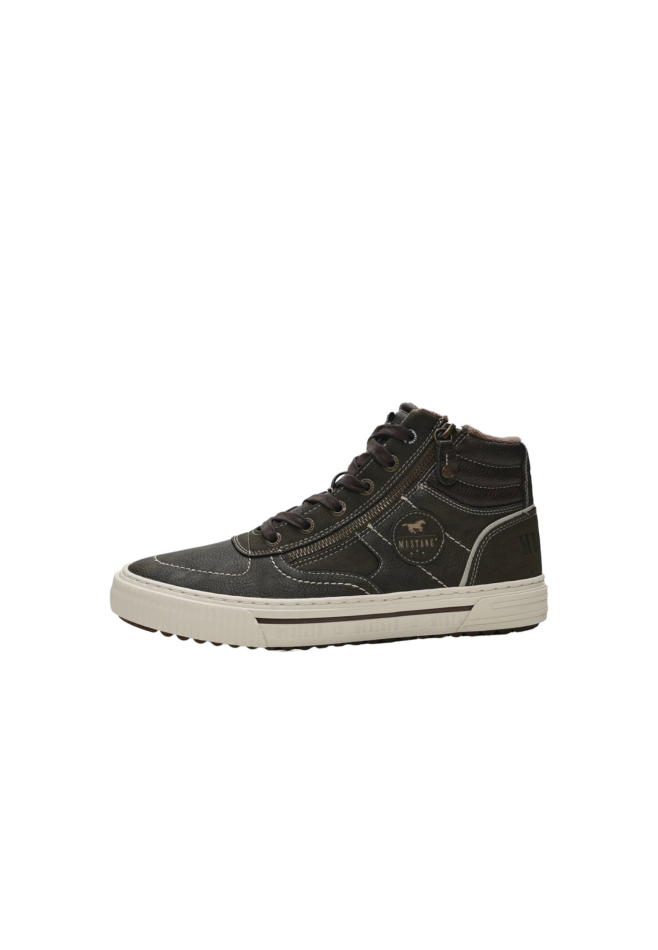 Sneaker înalt de la MUSTANG pe verde: față