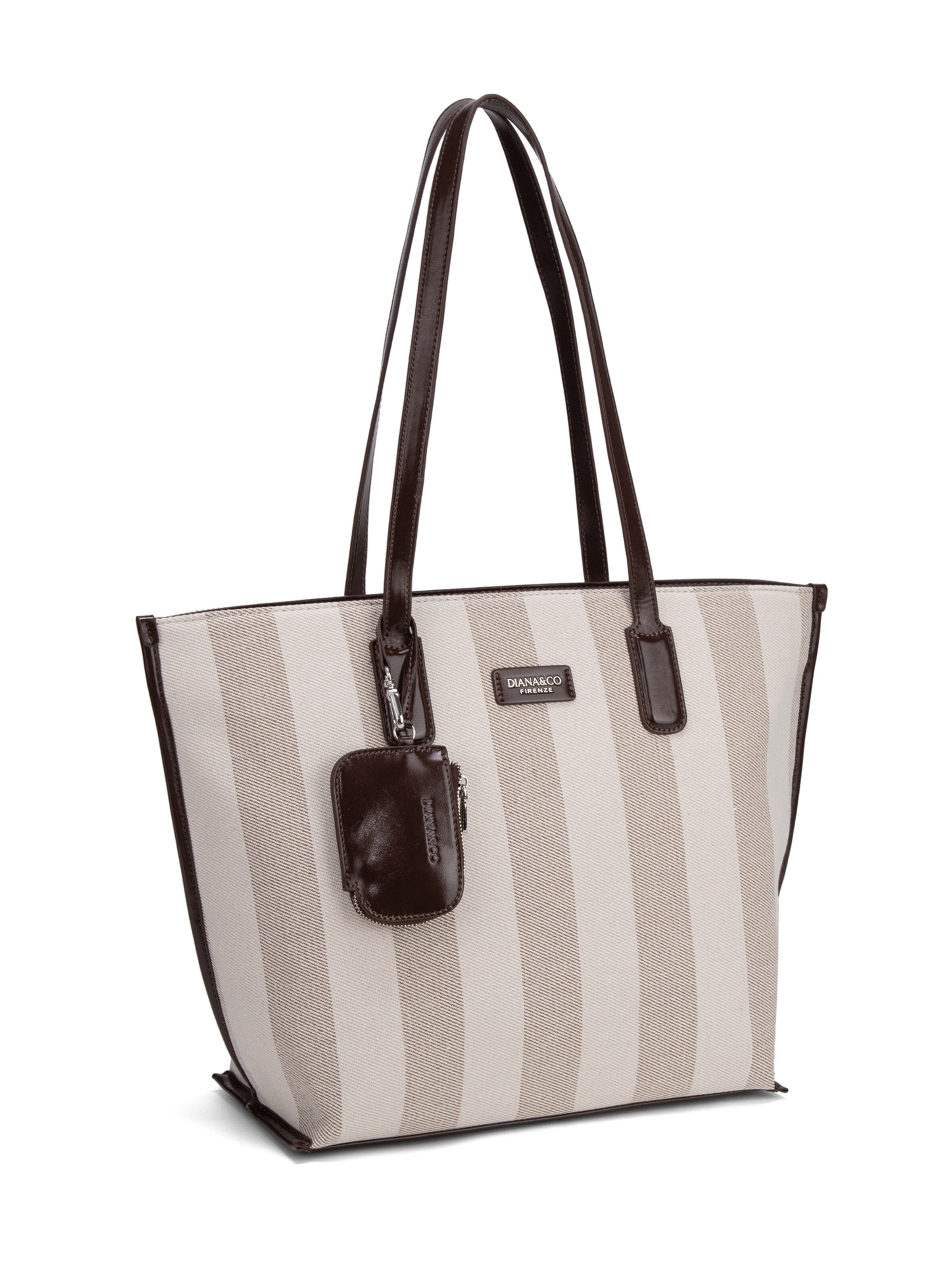 Shopper 'Borsa Shopper Donna Diana & Co Firenze - Righe e con Zip' di Diana&Co. in marrone