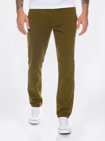 Rock Creek Slim fit Chino Pants in Green: front
