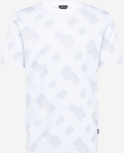 BOSS Green T-Shirt 'Tiburt' en gris clair / blanc, Vue avec produit