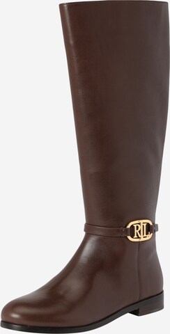 Bottes 'BRIDGETTE' Lauren Ralph Lauren en marron : devant