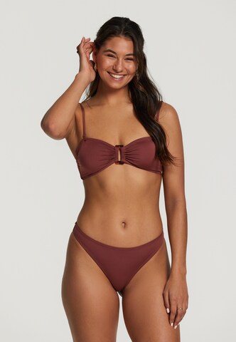 Shiwi Bandeau Bikini 'Zoe' in Bruin: voorkant