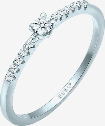 Elli DIAMONDS Ring in Wit: voorkant