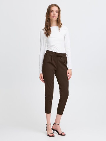 Effilé Pantalon à pince 'ICHKate' ICHI en marron