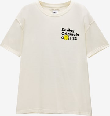 Tricou de la Pull&Bear pe alb: față