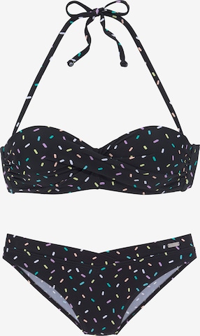 BUFFALO Balconette Bikini in Zwart: voorkant