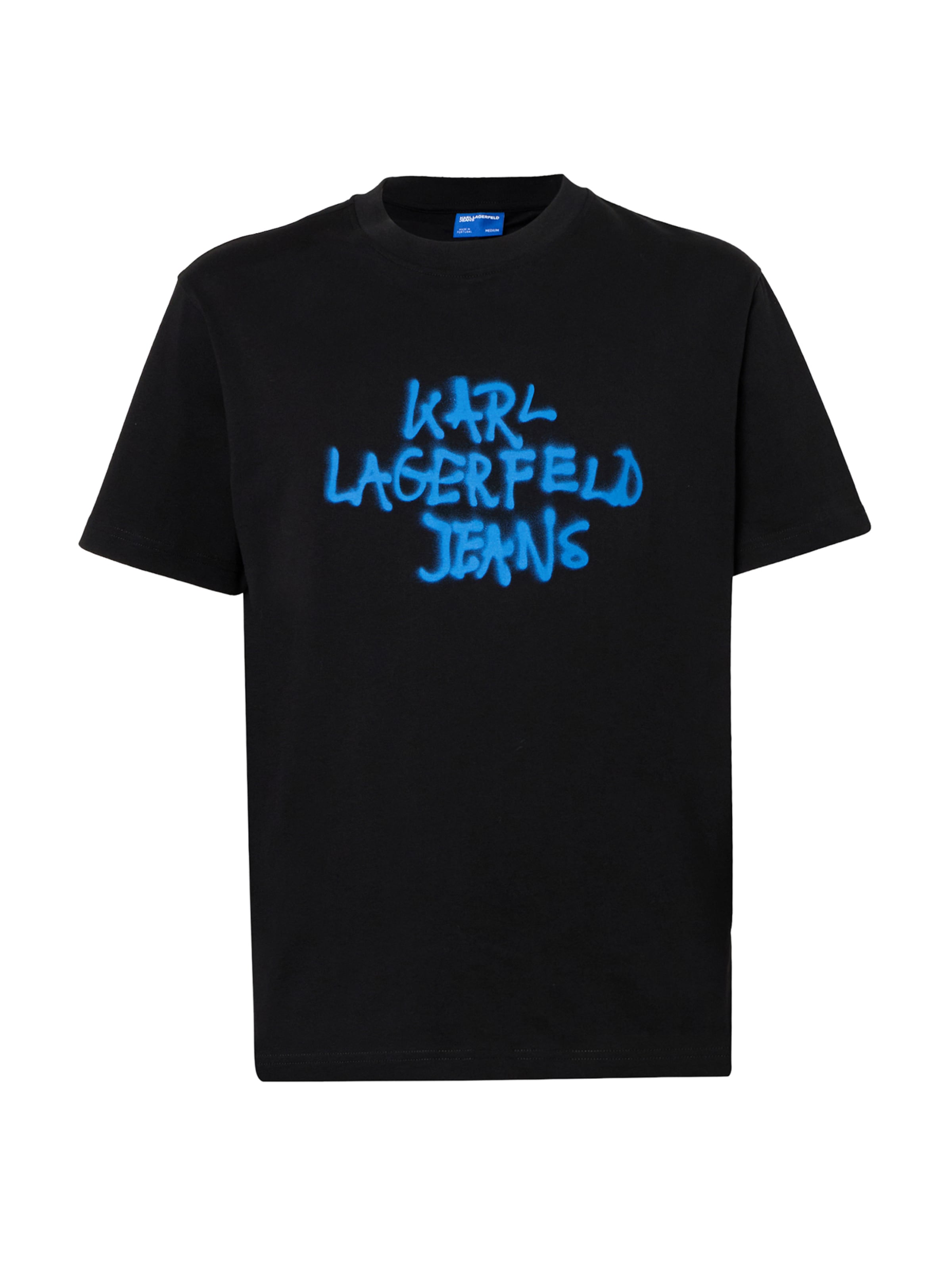 KARL LAGERFELD JEANS Тениска в черно: отпред