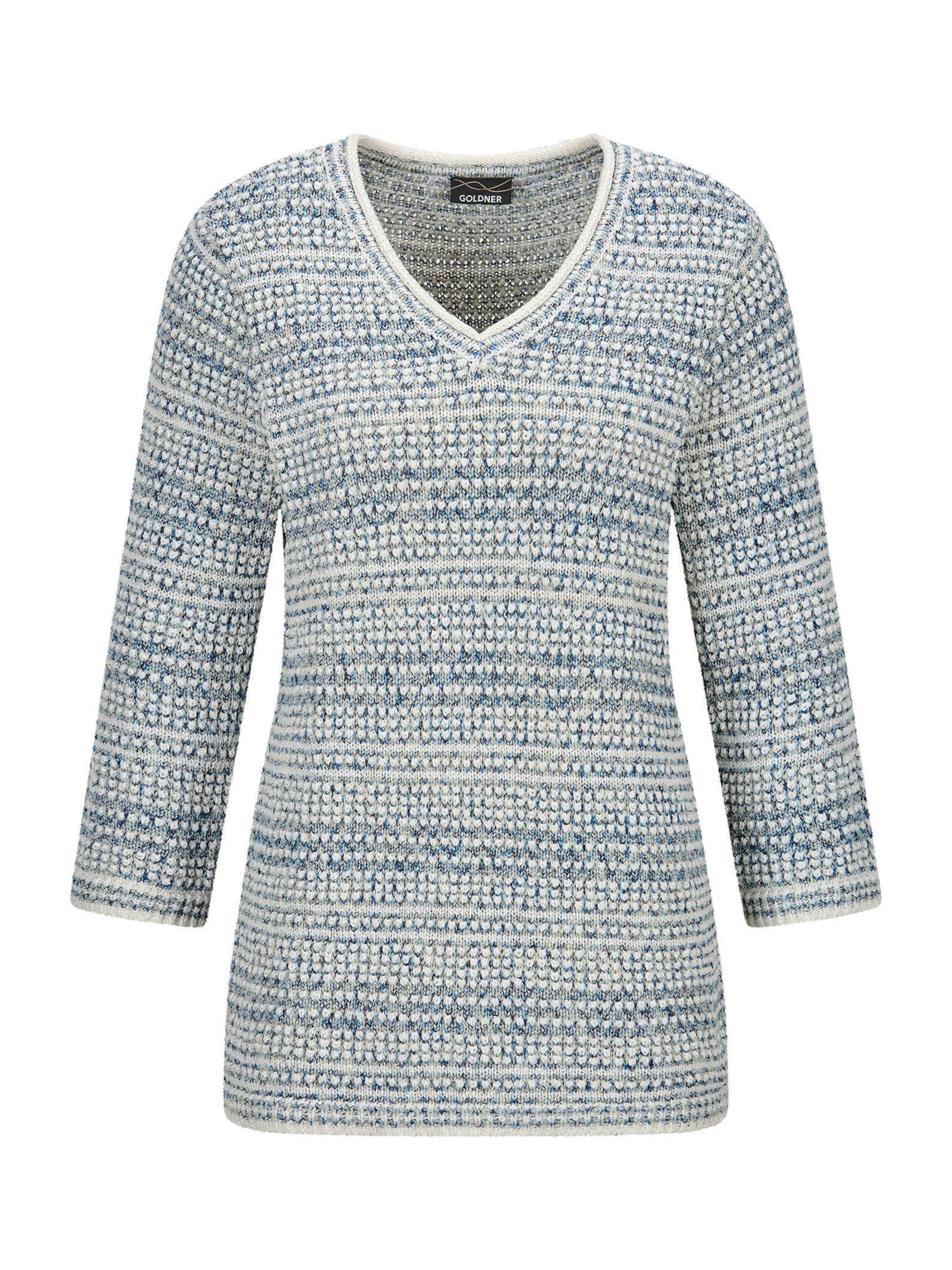 Goldner Pull-over en beige clair / bleu clair, Vue avec produit