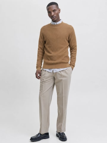 JACK & JONES Pullover '12283381'‌‌‌‌‌ in Beige