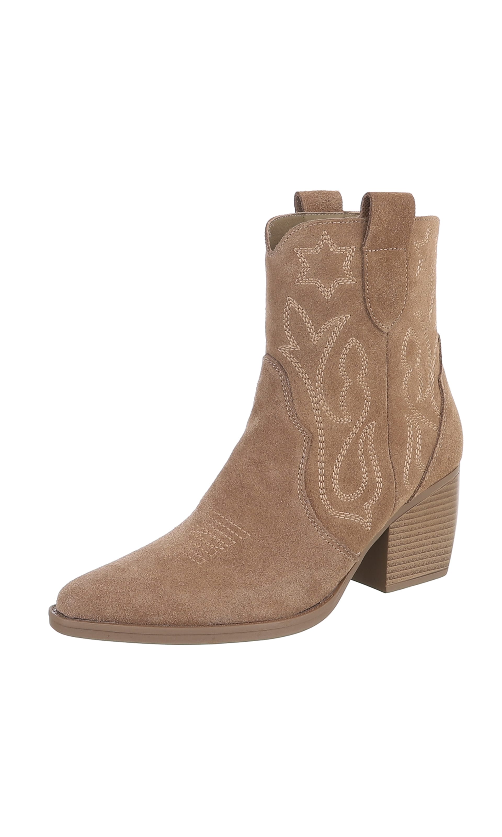 Ital-Design Cowboystiefel in Beige: Vorderseite
