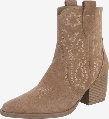 Ital-Design Cowboystiefel in Beige: Vorderseite