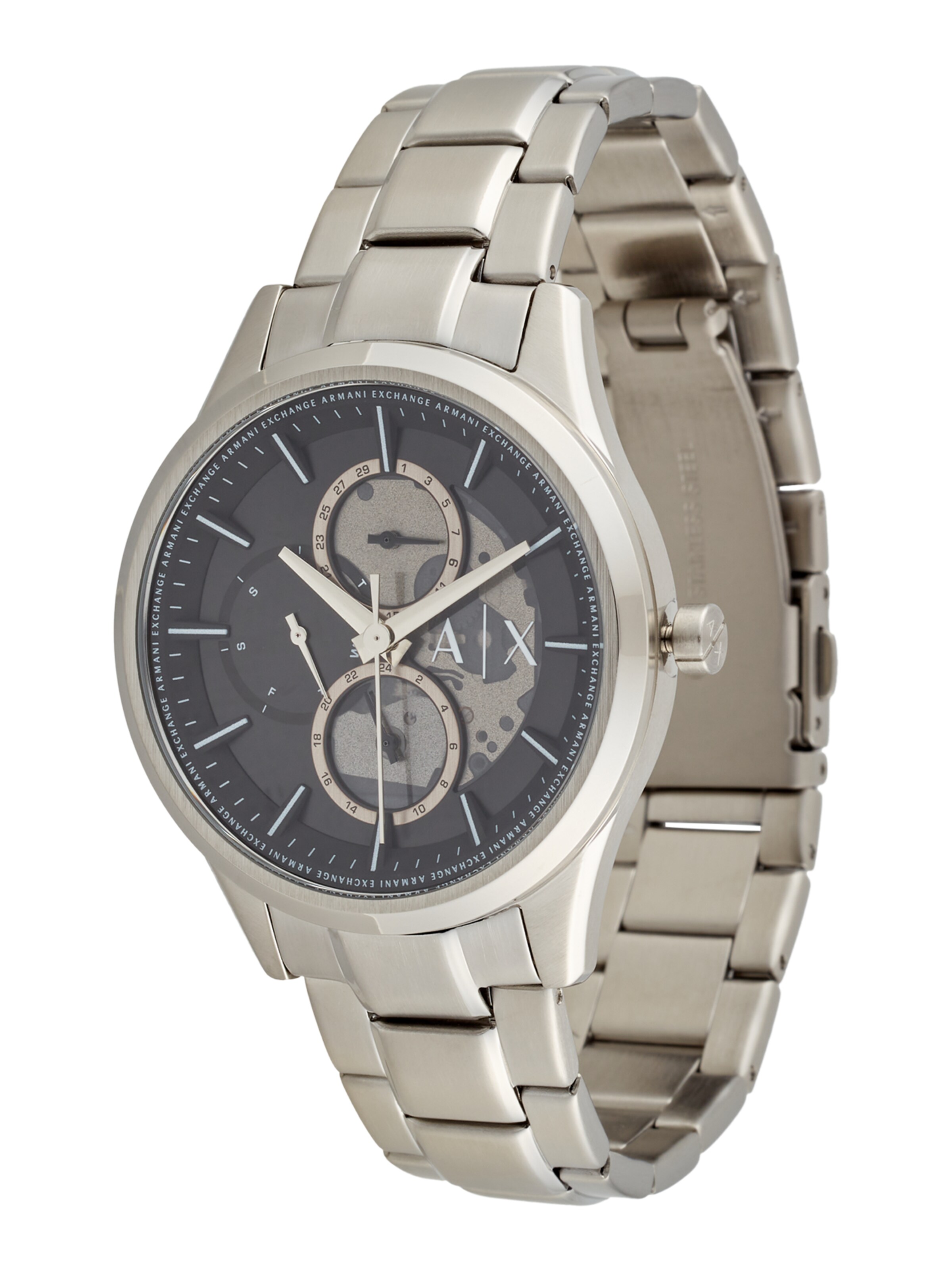 ARMANI EXCHANGE Zegarek analogowy w kolorze srebrny: przód