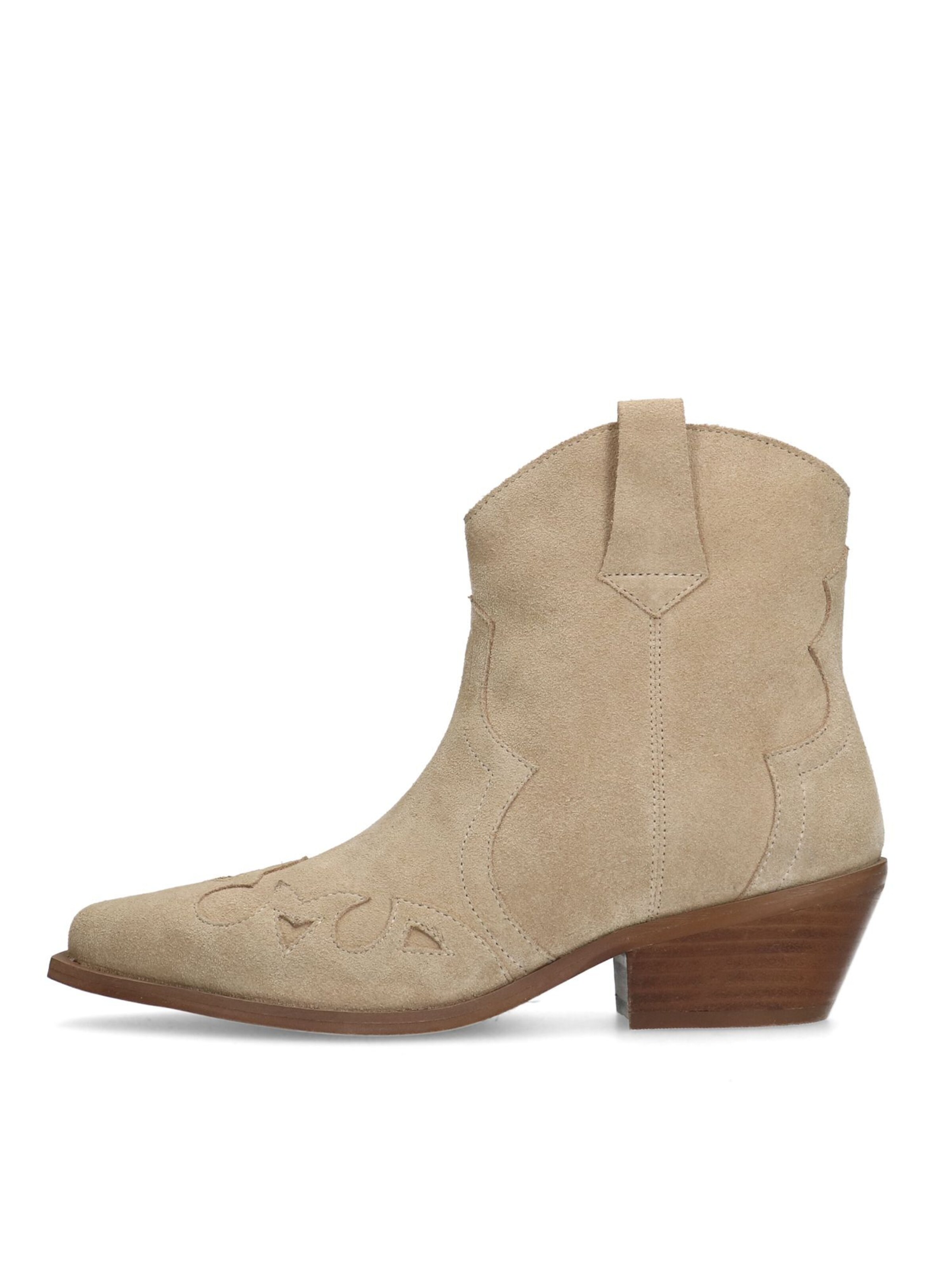 MANFIELD Cowboy Boots in Beige
