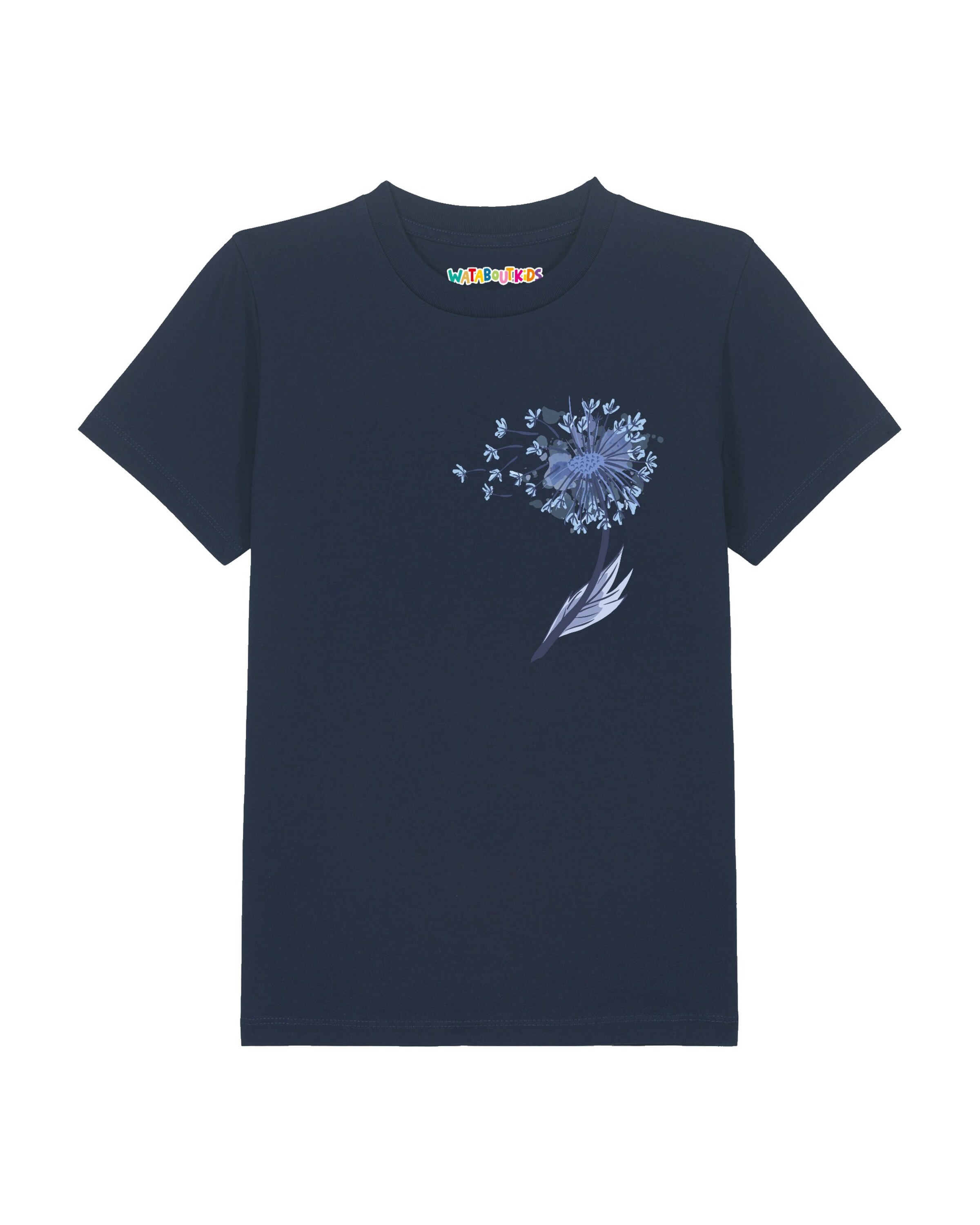 watabout.kids Shirt 'Dandelion' in Blue: front