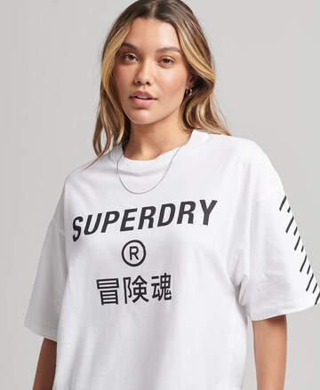 Superdry Тениска в бяло: отпред