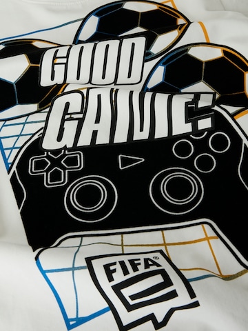 balta NAME IT Marškinėliai 'NKMOCOLA FIFAE'