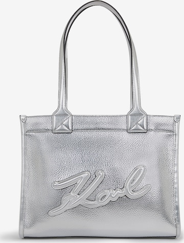 Cabas Karl Lagerfeld en argent : devant