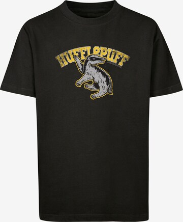 T-Shirt 'Harry Potter Hufflepuff Sport Emblem' F4NT4STIC en noir : devant