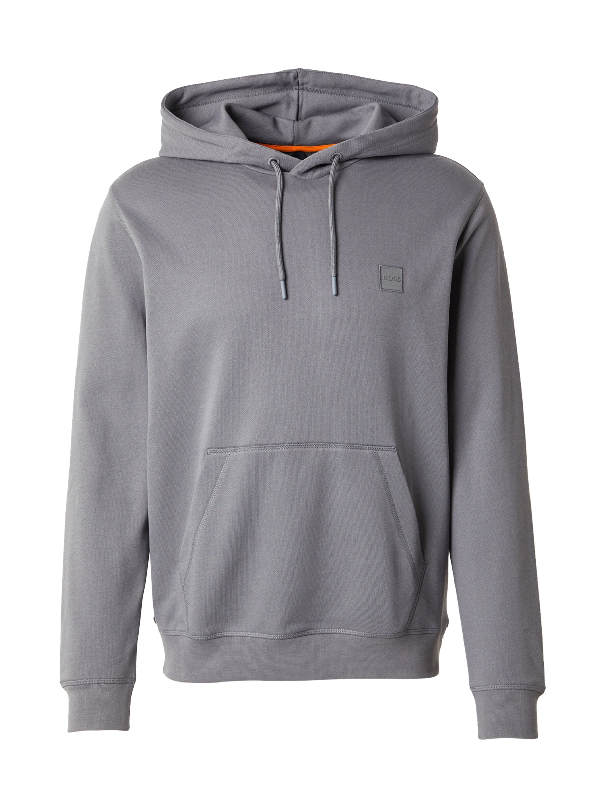 Bluză de molton 'Wetalk' de la BOSS pe gri: față